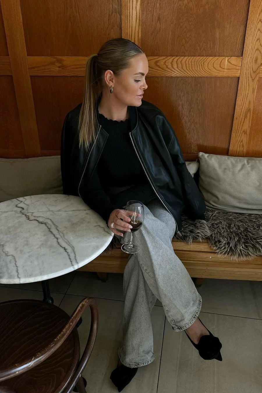 Weite Jeans mit hoher Taille