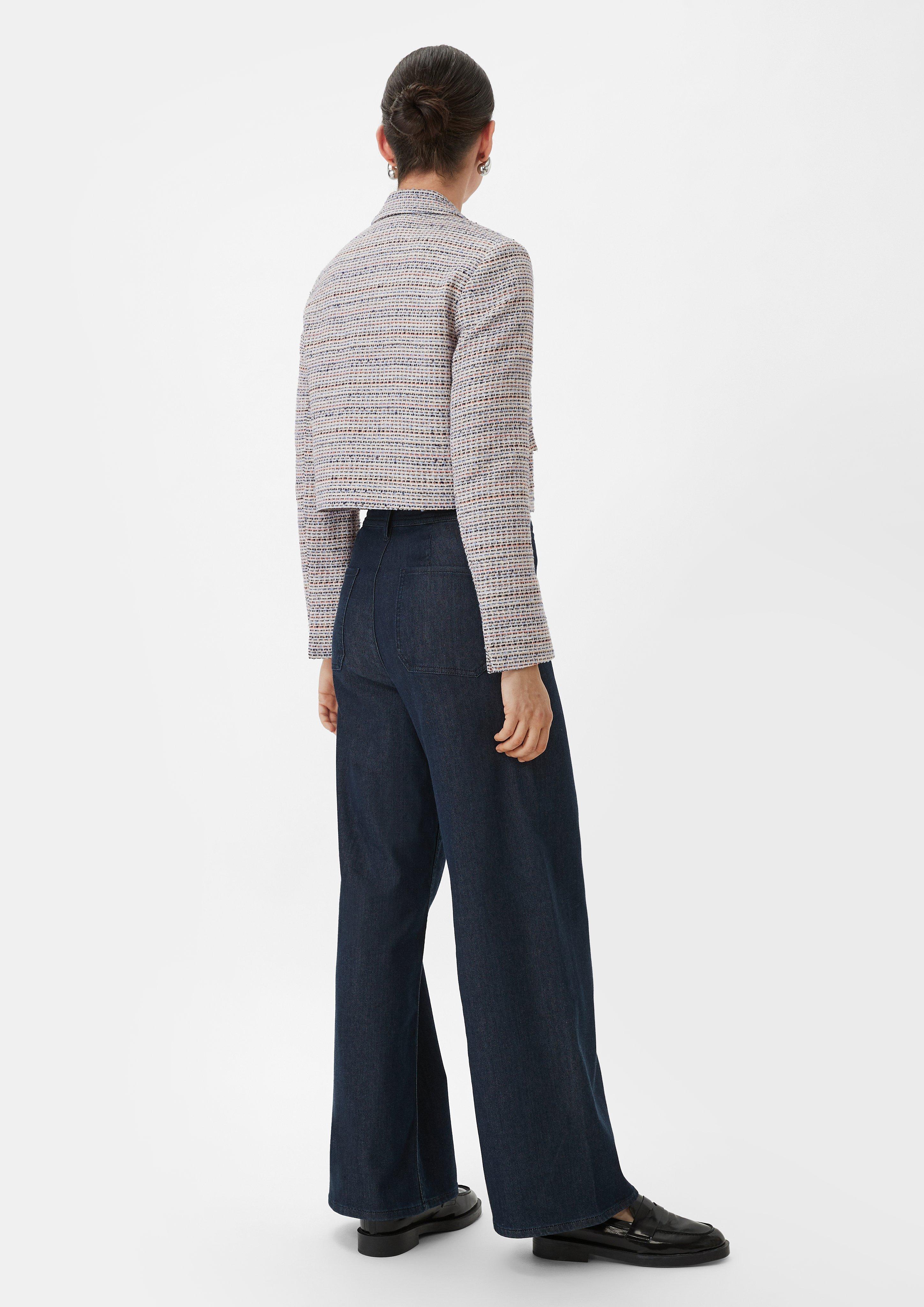 Blazer mit Strickmuster - hellbraun