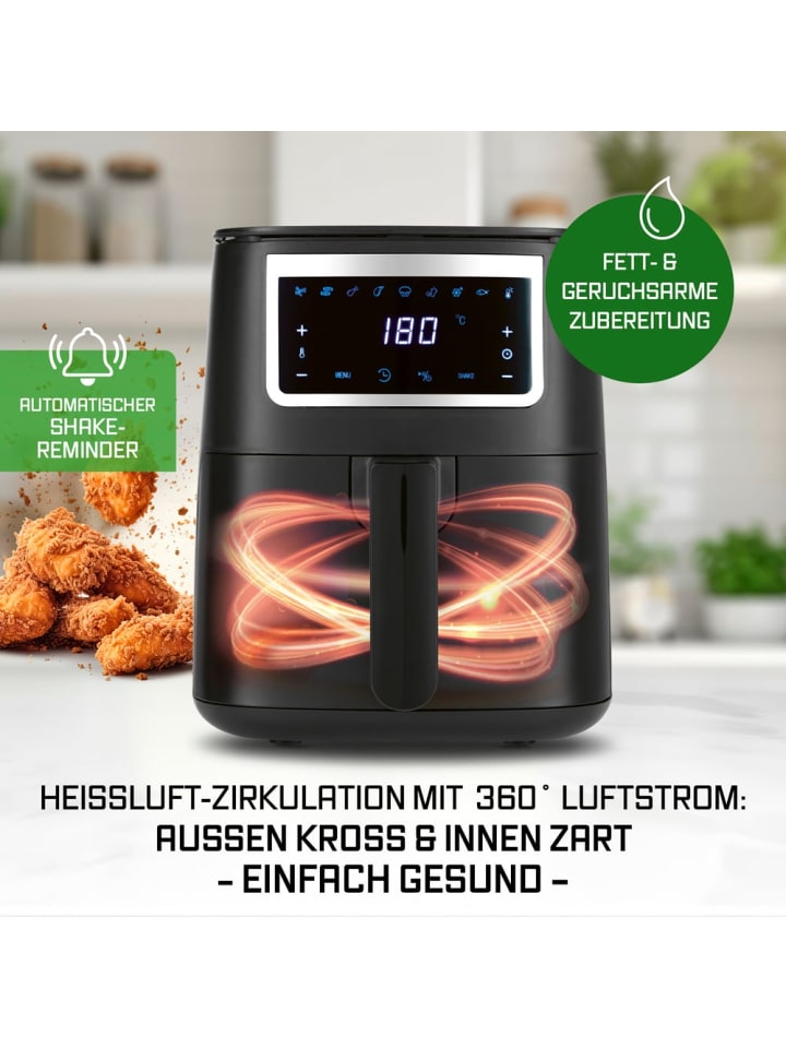 Gourmetmaxx GOURMETmaxx Heißluftfritteuse 4 l - Touch, Timer, 8 Programme und Shake-Reminde günstig kaufen onesize