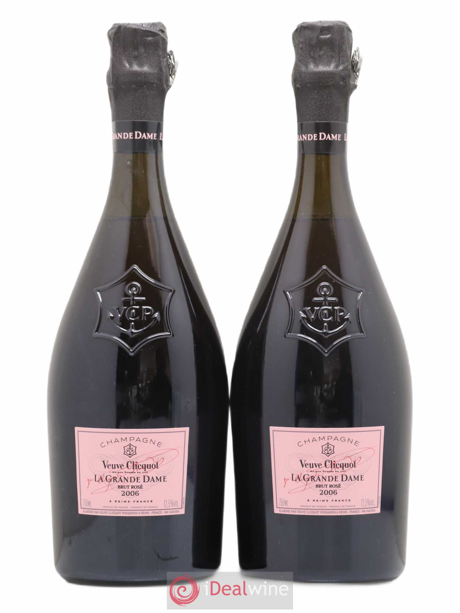 La Grande Dame Veuve Clicquot Ponsardin Brut  2006 - Lot de 2 Bouteilles