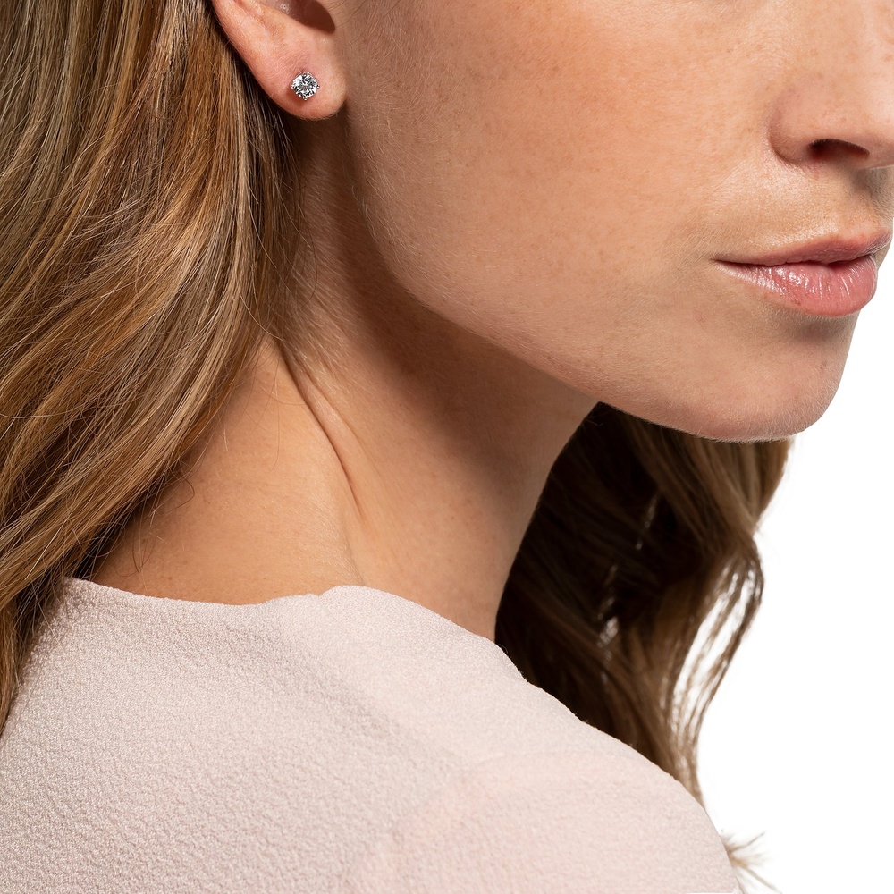 FAVS Boucles d'oreilles à fermoir à poussette 925 Argent Boucles d'oreilles
