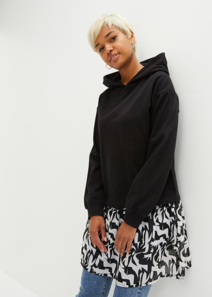 Sweatshirt mit Rockansatz