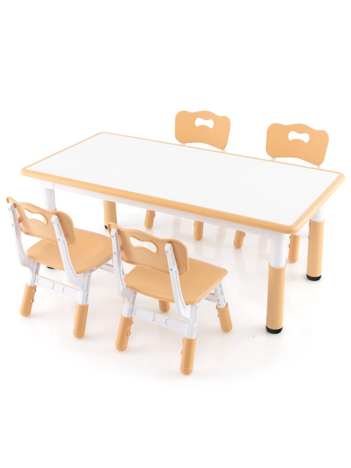 COSTWAY Kindersitzgruppe 5 tlg. ab 18 Monaten in Hellbraun günstig kaufen onesize