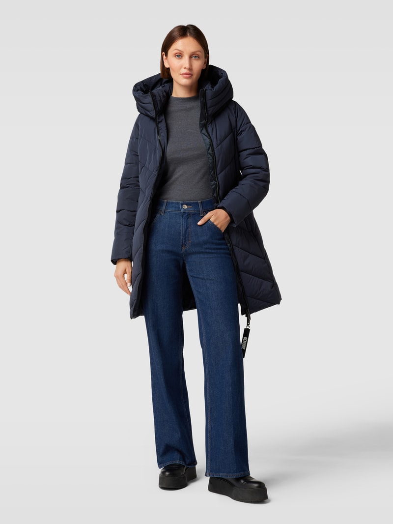 Steppjacke mit Kapuze Modell 'FORMIN' in dunkelblau