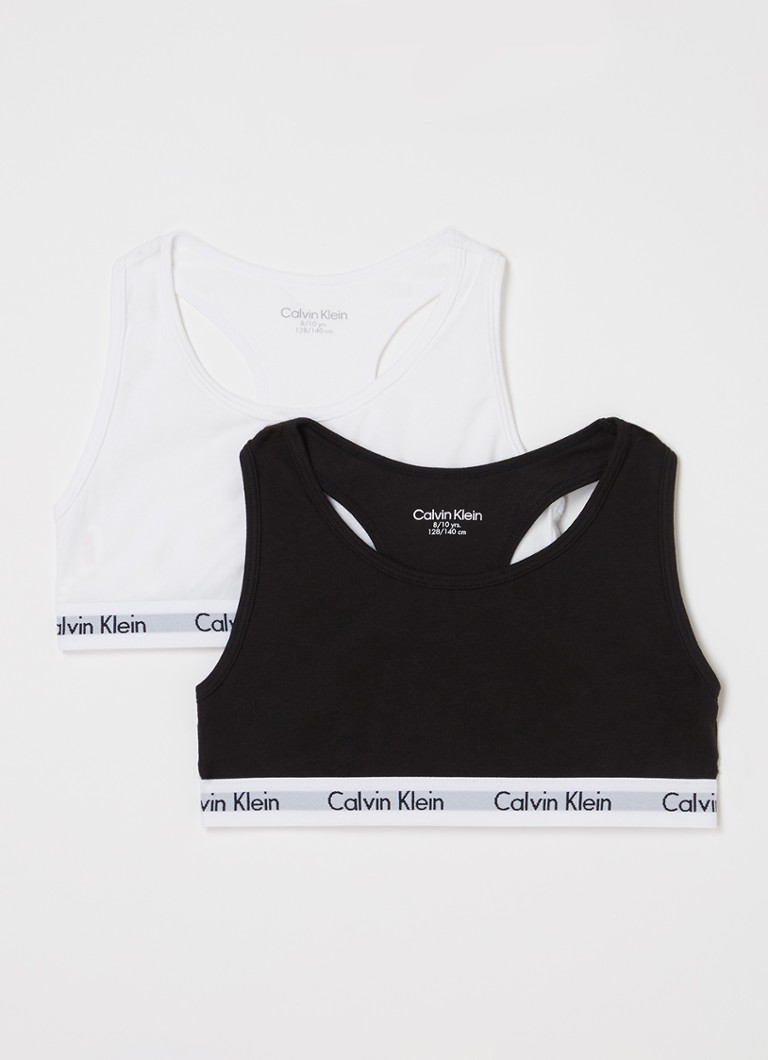 Calvin Klein Bralette with logo band in a 2-pack