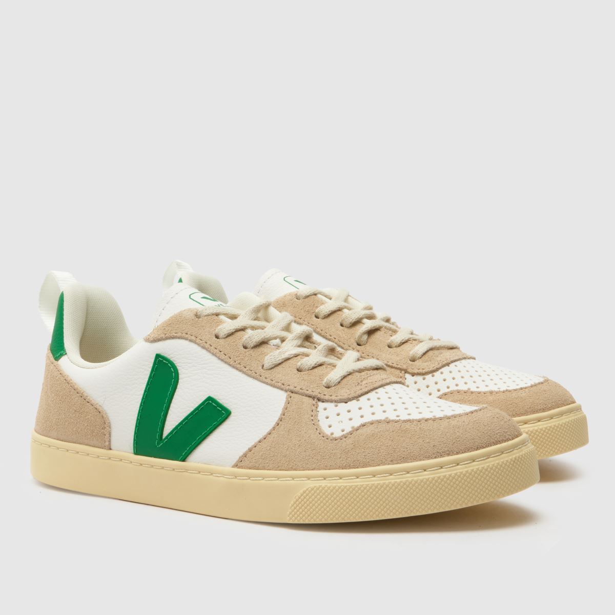 VEJA vita & beige v-10 pojkar/ungdomsskor