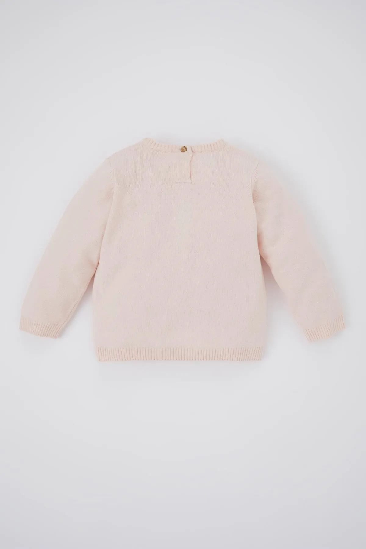 DeFacto  Baby-Mädchen-Pullover mit normaler Passform und Rundhalsausschnitt