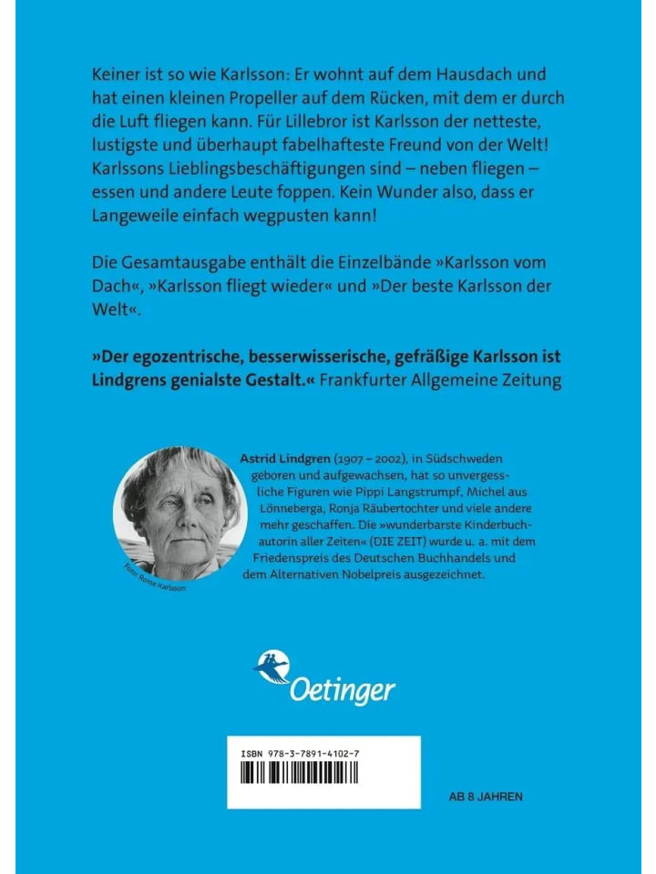 Oetinger Verlag Karlsson vom Dach Gesamtausgabe | Die Gesamtausgabe enthält die Einzelbände... günstig kaufen onesize