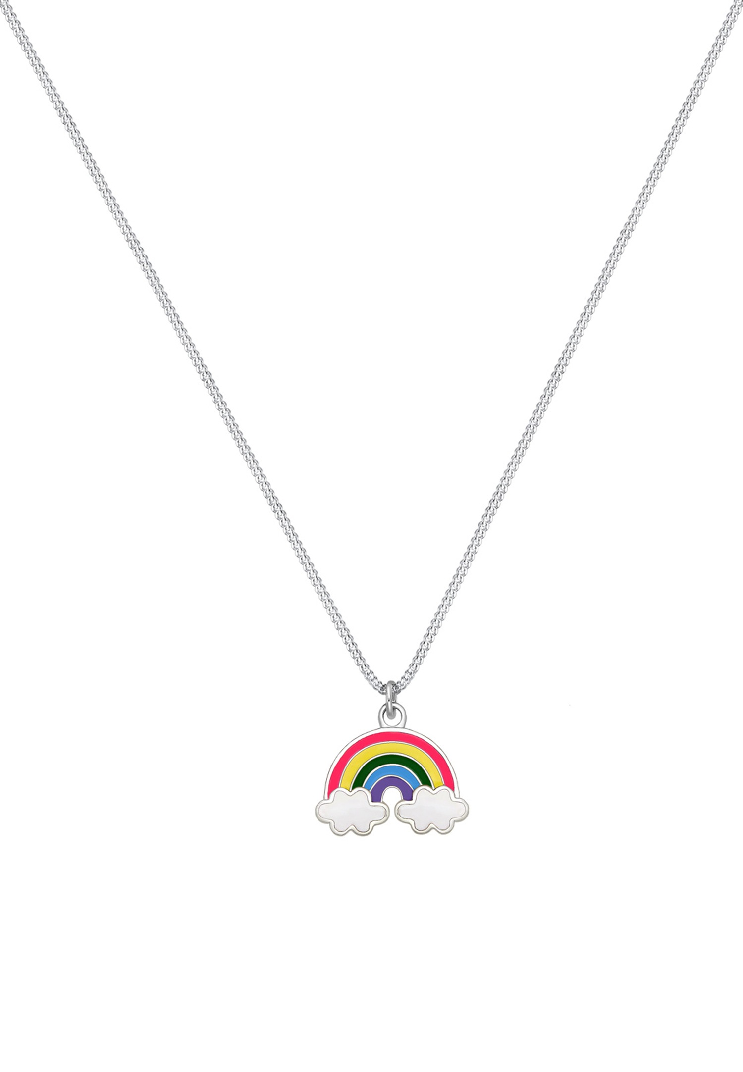 Elli Children's Rainbow Pendant with Multicolored Enamel in 925 Sterling Silver