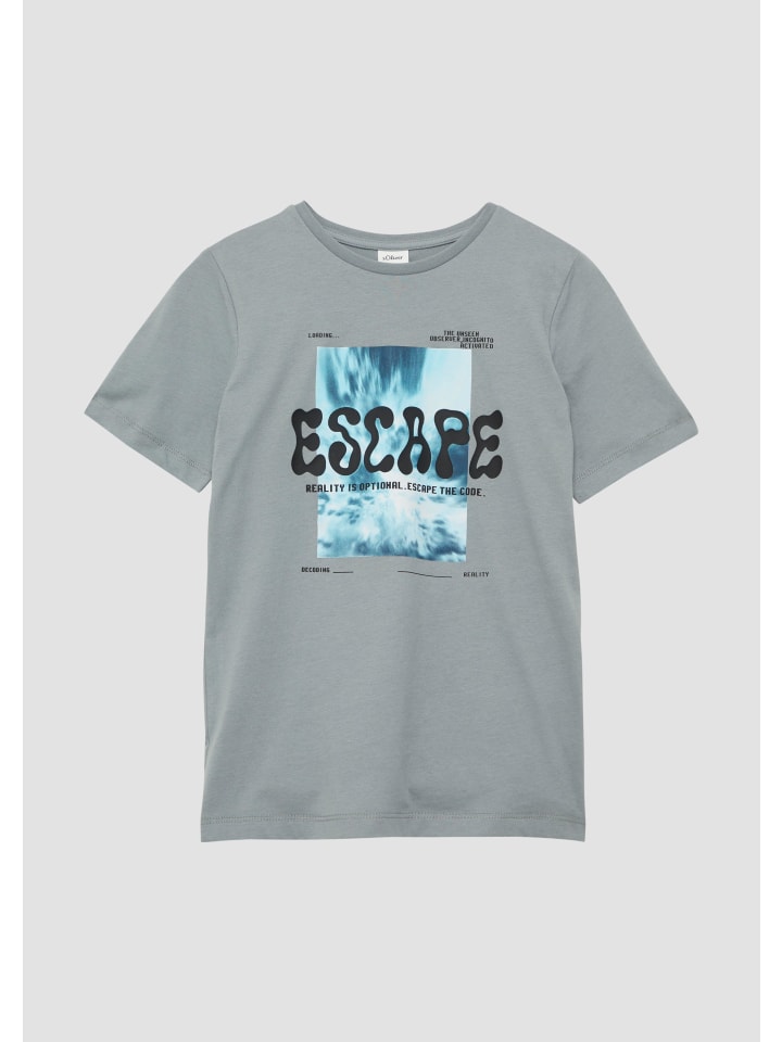s.Oliver T-Shirt kurzarm in Grau günstig kaufen