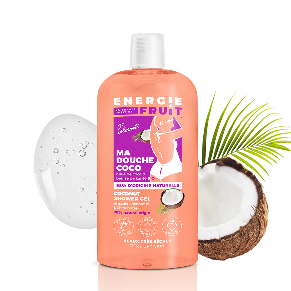 energie fruit MA DOUCHE SOIN | COCO & BEURRE DE KARITE BIO Gel douche pH neutre