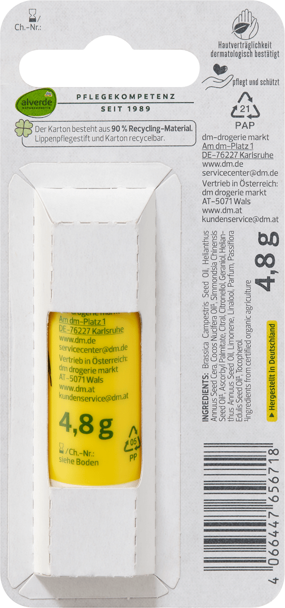Lippenpflege Passionsfrucht, 4,8 g