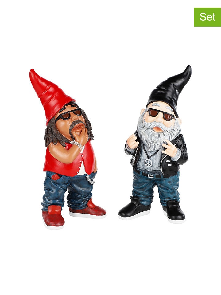 Garden Hero 2er-Set: Dekofiguren in Rot/ Schwarz - (H)36 cm günstig kaufen onesize
