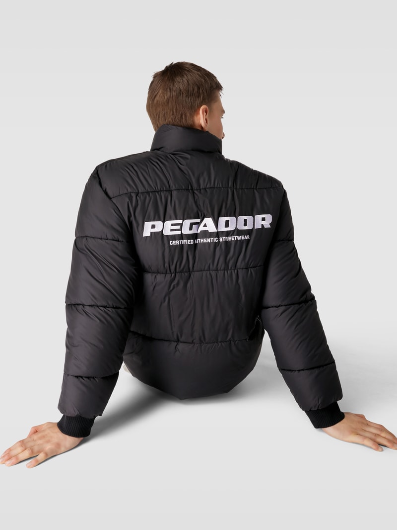 Steppjacke mit Label-Stitching Modell 'PICARD' in schwarz