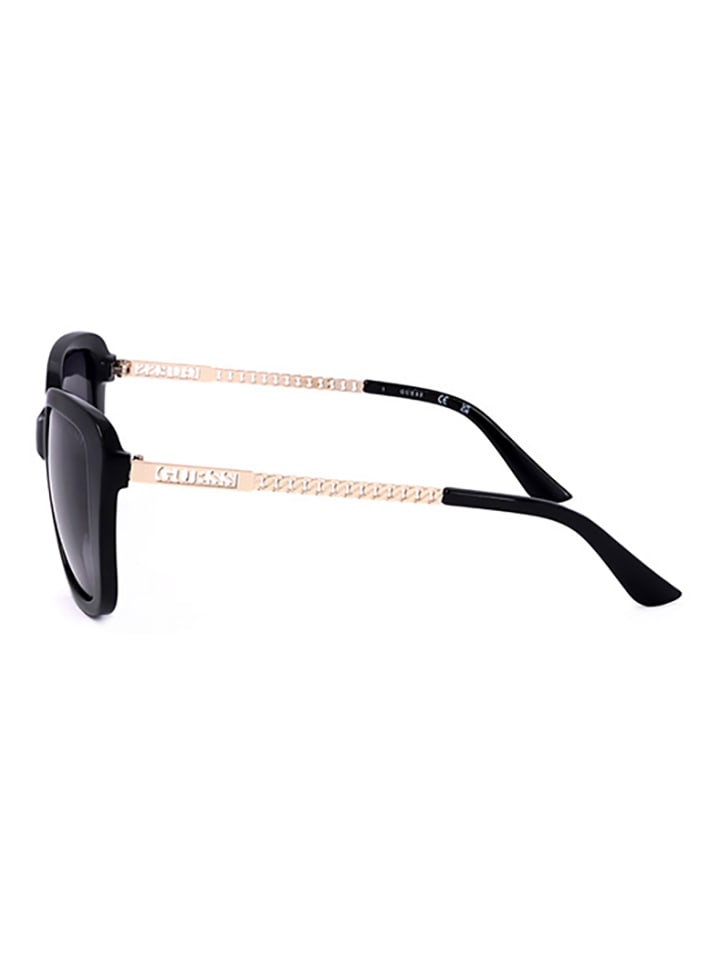 Guess Damen-Sonnenbrille in Schwarz/ Gold günstig kaufen 55
