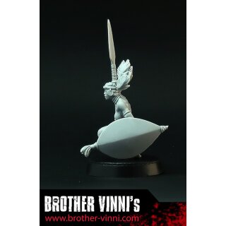 African Tribal Female Warrior kneeling (28mm)