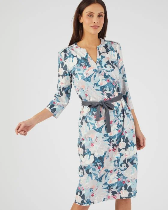 Robe imprimée en maille chaude