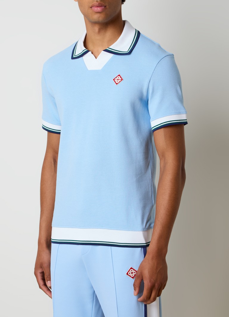 Casablanca  Regular fit polo van biologisch pique katoen met logo