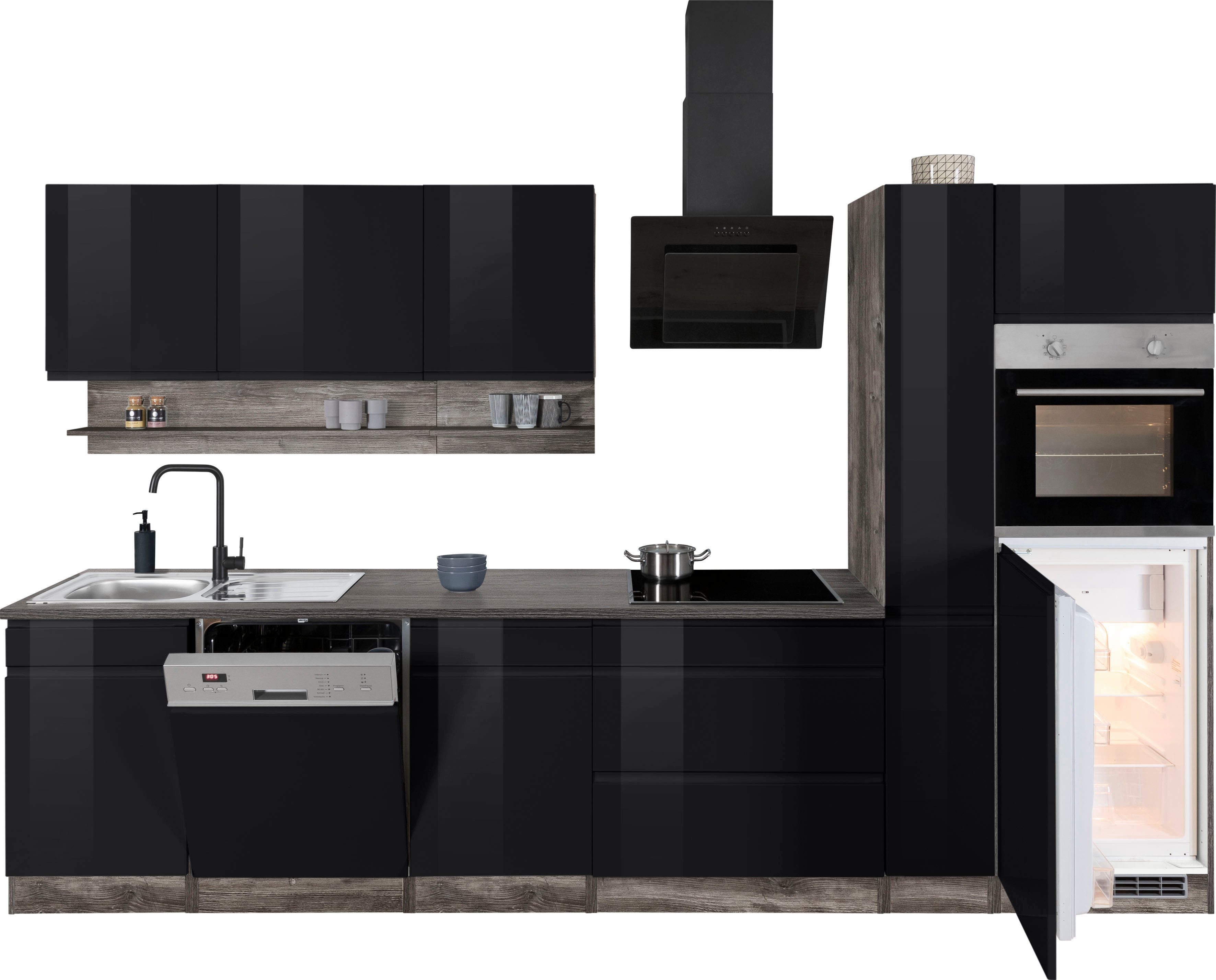 HELD MÖBEL Küche Virginia, Breite 330 cm, wahlweise mit Induktion