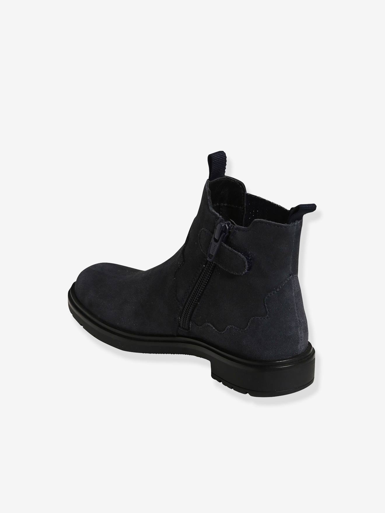 Vertbaudet Mädchen Boots mit Gummizug - marine