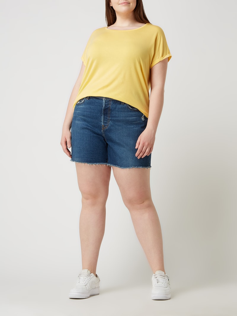 PLUS SIZE High Rise Jeansshorts mit Stretch-Anteil Modell '501™' in jeans
