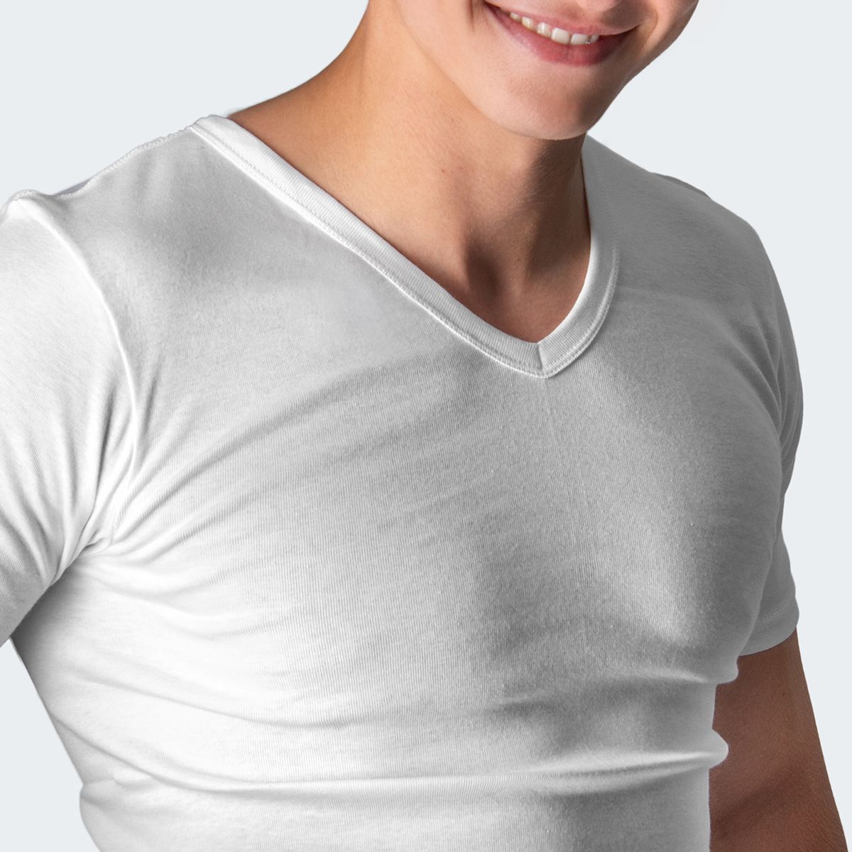 Black Snake Classic Weiß Herren V-Neck T-Shirt