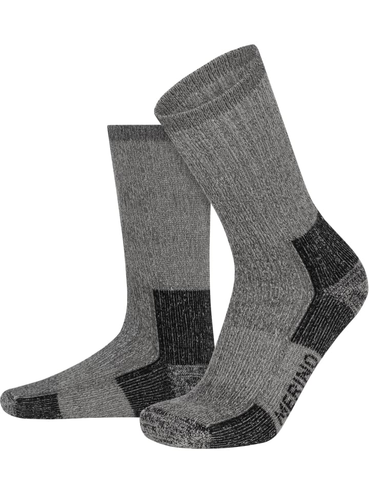 normani 1 Paar 100% Merino Wollsocken Wandersocken in Grau günstig kaufen