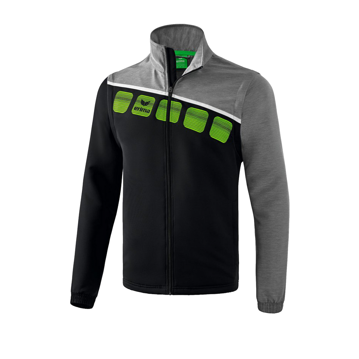 Erima 5-C Jacke m. abnehmbaren Ärmeln Schwarz Grau