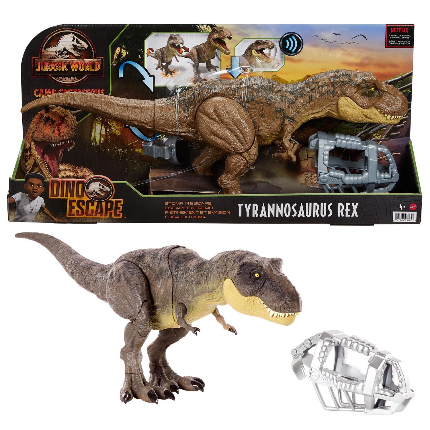 Mattel® Spielfigur Mattel GWD67 - Jurassic World Stampfender Kampfaction T-Rex