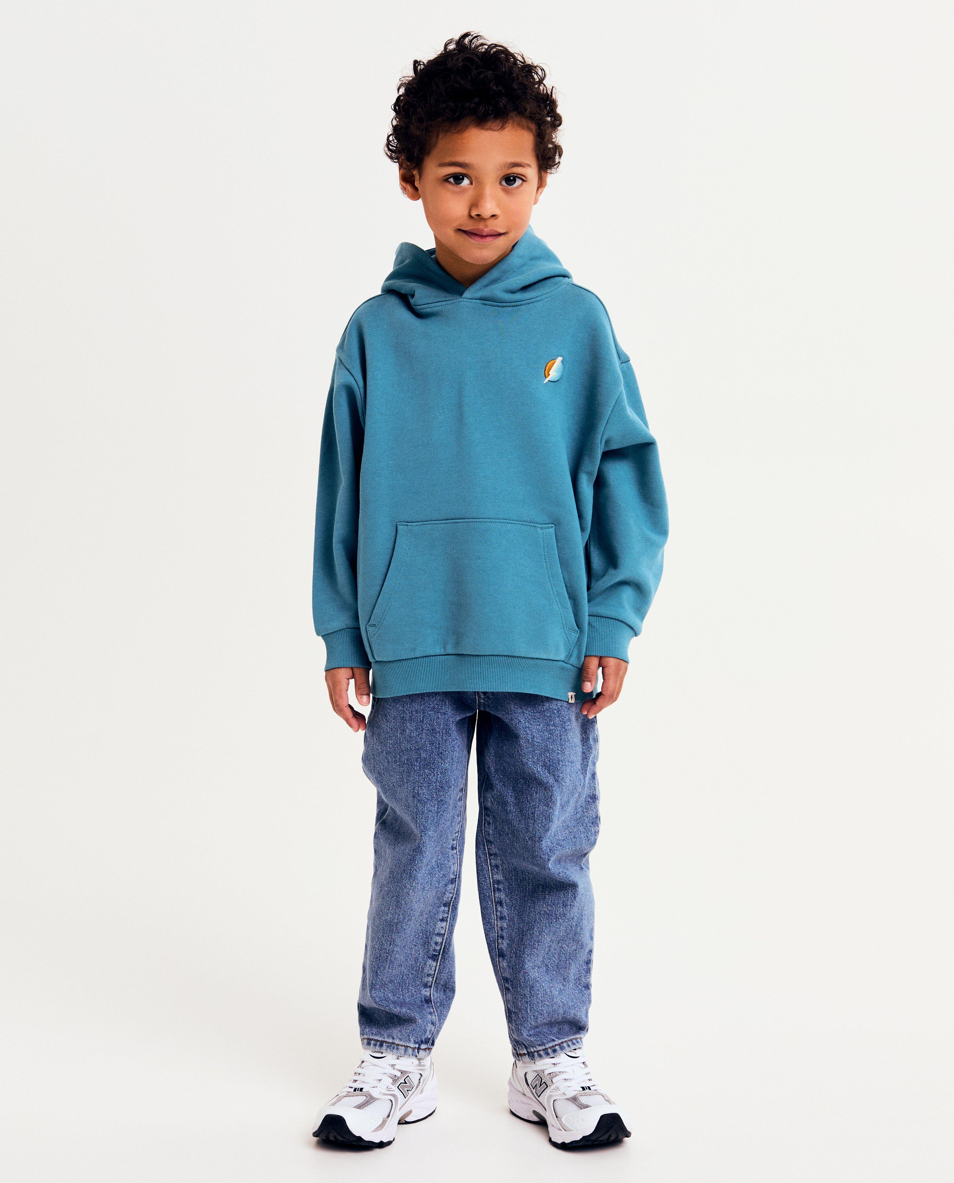 Hanorac Kidz Nation cu fulger brodat albastru