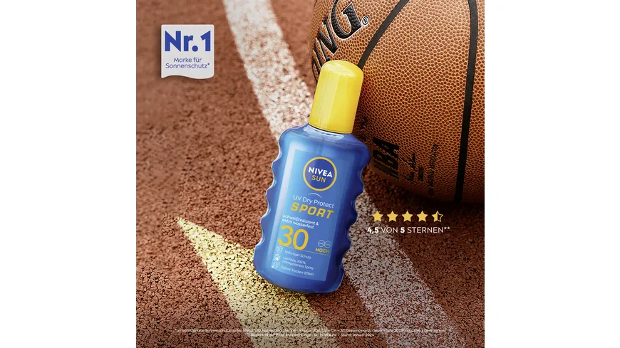NIVEA SUN UV dry Protect Sport Transparentes Spray LF30 200 ml