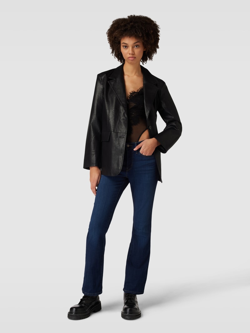 Bootcut Jeans in unifarbenem Design Modell '315™' in marineblau