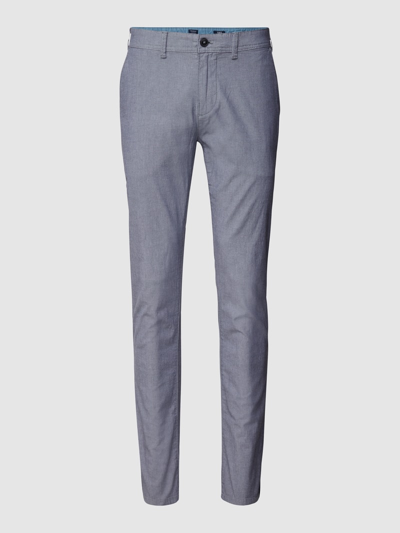 Slim Fit Chino mit Stretch-Anteil in marineblau