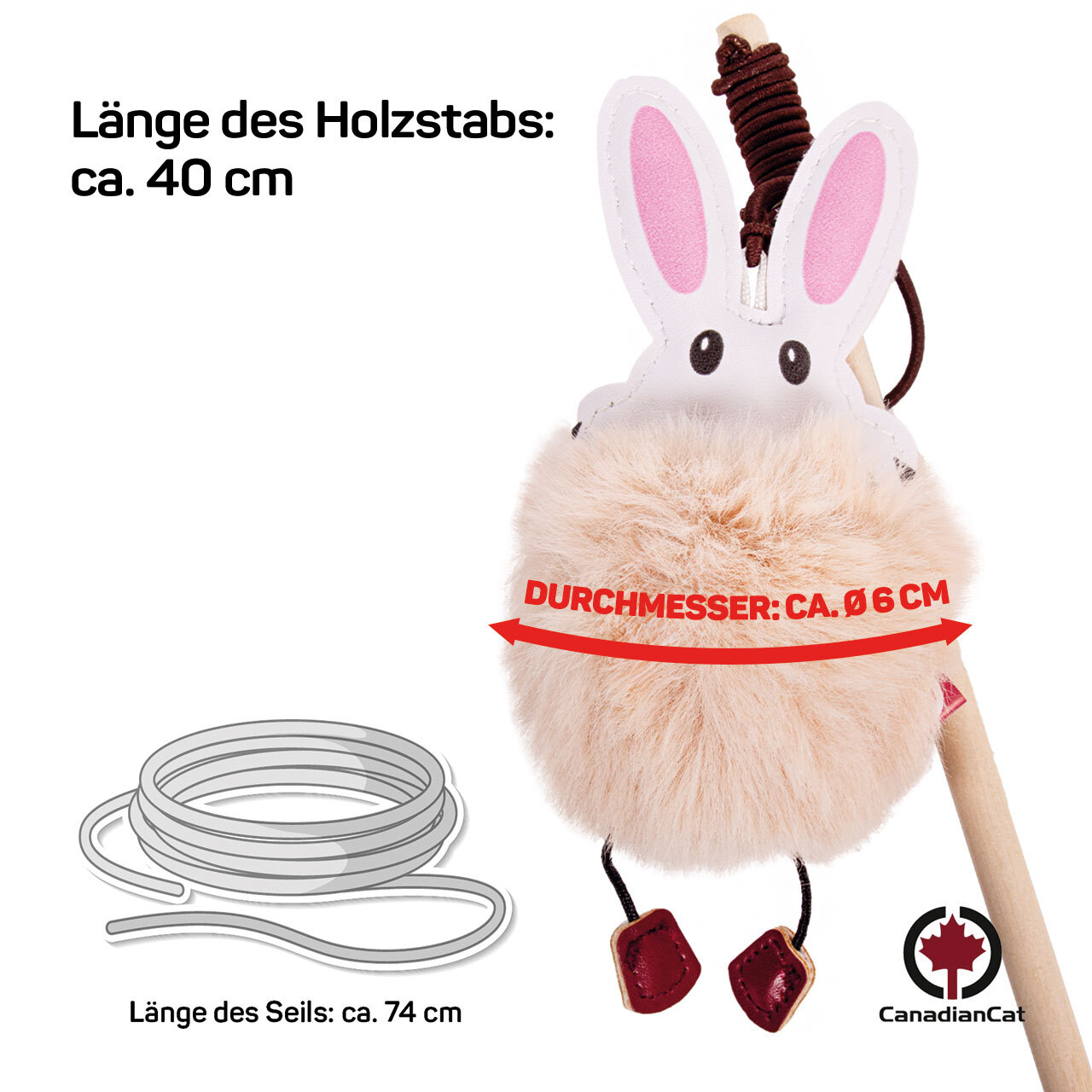Canadian Cat Company Katzenangeln Canadian Cat Company Spielangel Hase