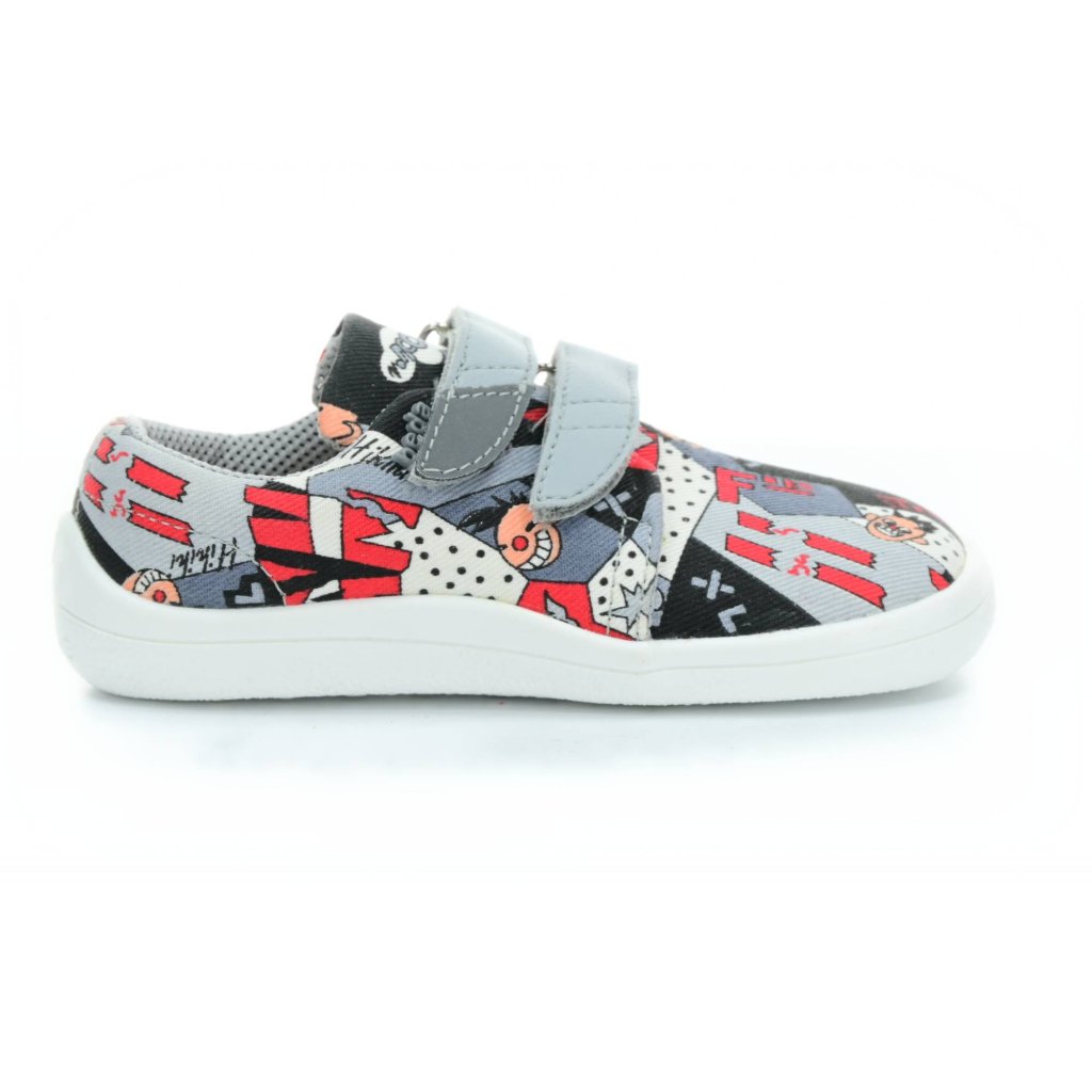 Beda Comics mit Hinterkappe (BF 0001/TEX/W/OP) Barfußsneaker
