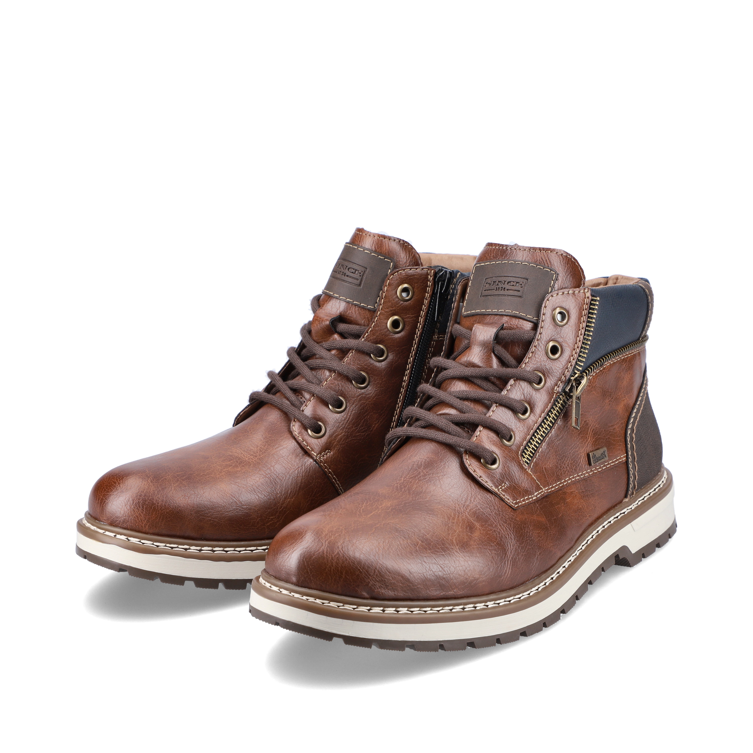 Rieker Herren Schnürstiefel kastanienbraun