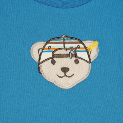 T-Shirt kurzarm, mittelblau für Jungs