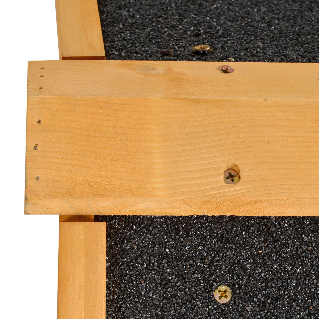PawHut Kaninchenstall erhöhtes Haus mit Abschließbare Tür Outdoor Holz-Metall