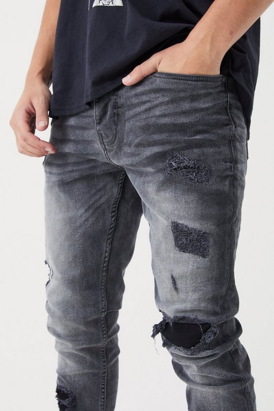 Skinny Stretch Jeans mit Rissen