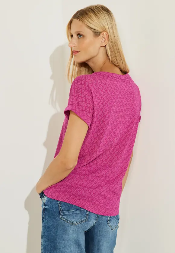 CECIL T-Shirt in Ausbrenner-Optik