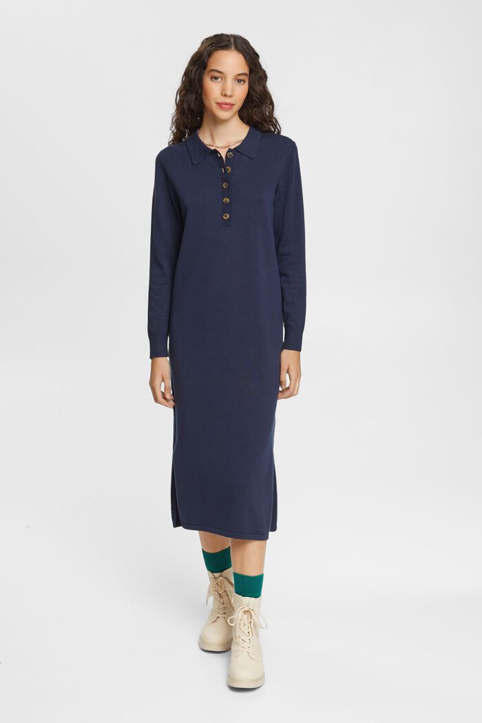 Strickkleid mit Polokragen