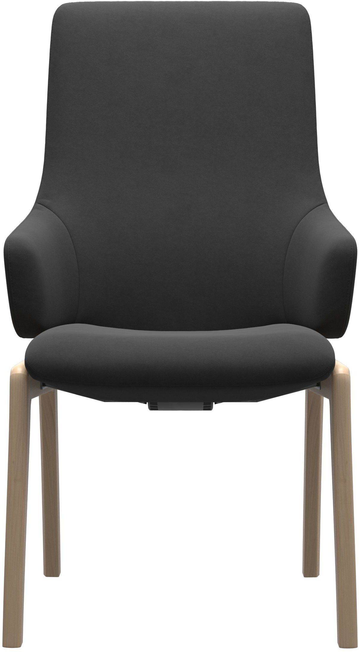 Stressless® Polsterstuhl Laurel, High Back mit Armlehne, Größe L, mit abgerundeten Beinen in Walnuss