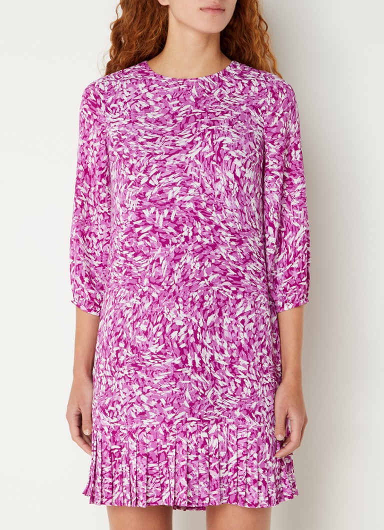 Rochie mini plisată cu imprimeu Hobbs Liana