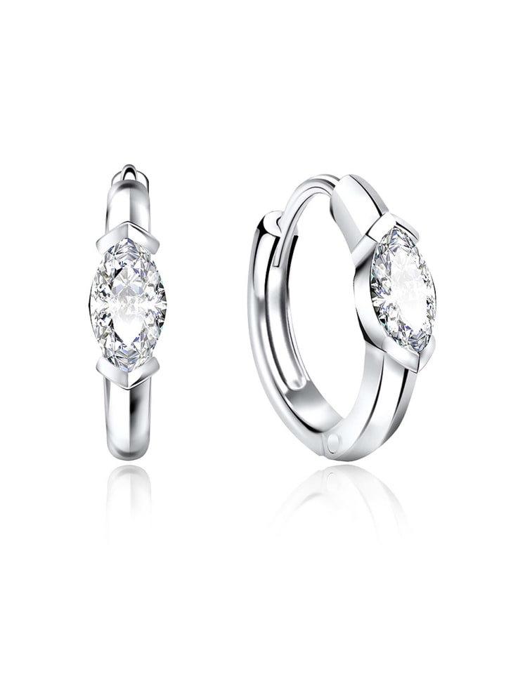 schmuck23 Creolen 925 Silber Zirkonia 0,3 cm x 1,2 cm günstig kaufen onesize