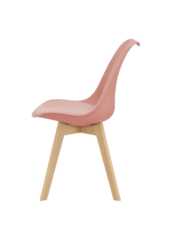 en.casa 2er-Set Esszimmerstuhl Fläten in Rosa (H)81cm (B)49cm (T)57cm günstig kaufen onesize