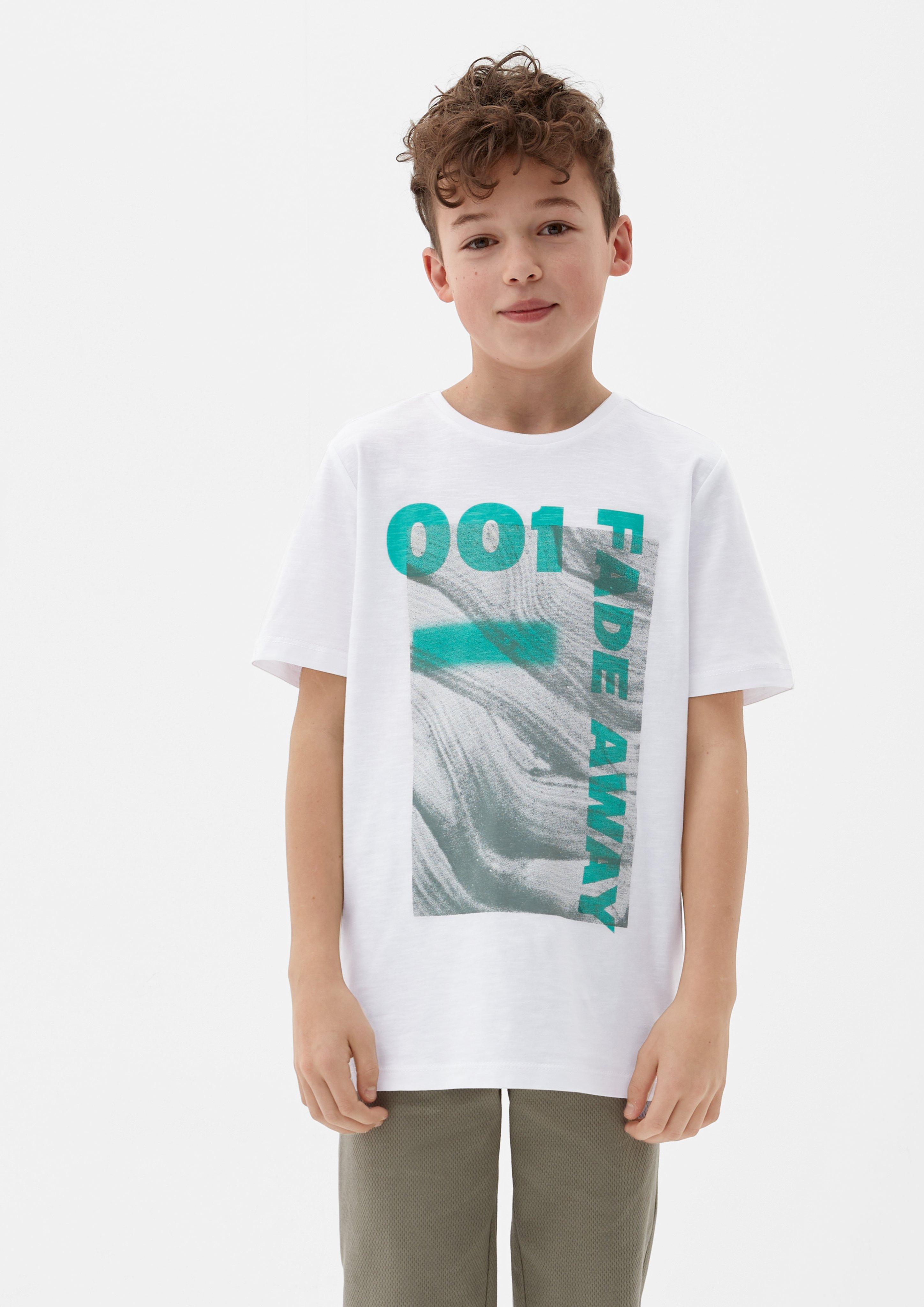 T-Shirt mit Flammgarnstruktur  2130507-0100