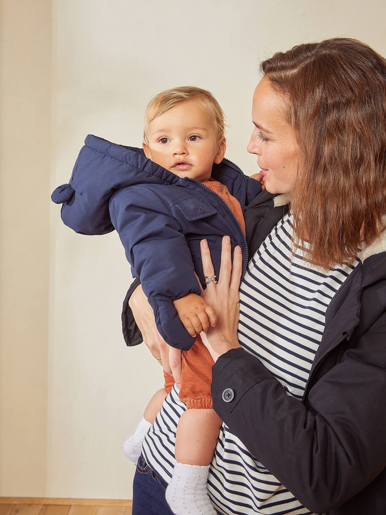 Vertbaudet 2-in-1 Baby Ausfahrsack / Steppjacke, Recycling-Polyester - nachtblau