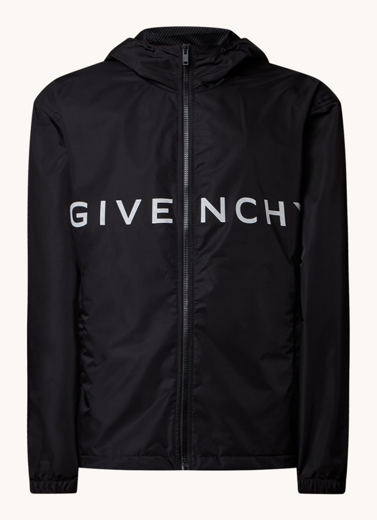 Givenchy Windbreaker with logo print and side pockets