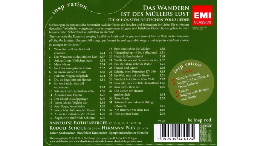 Das Wandern...Volkslieder Inspiration Series