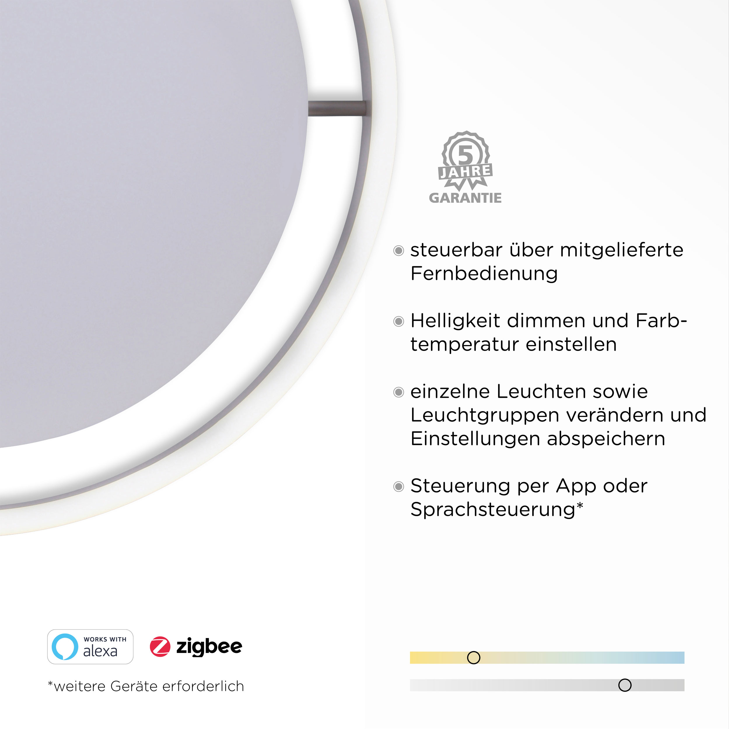 QLED-Deckenleuchte 1flg